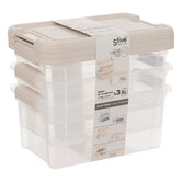 Lot de 3 boîtes de rangement 5l Tide'n box