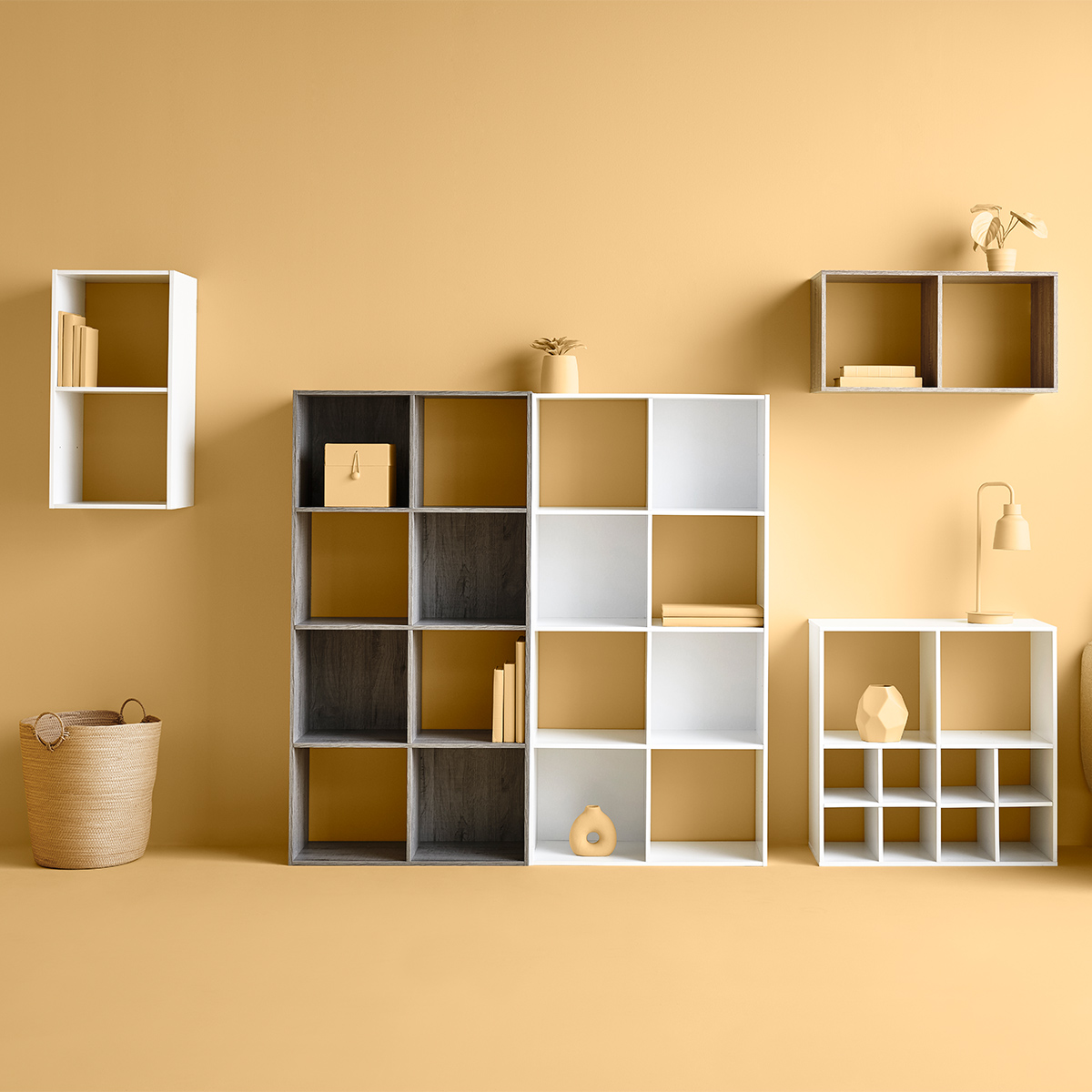 Étagère 4 cases, blanc