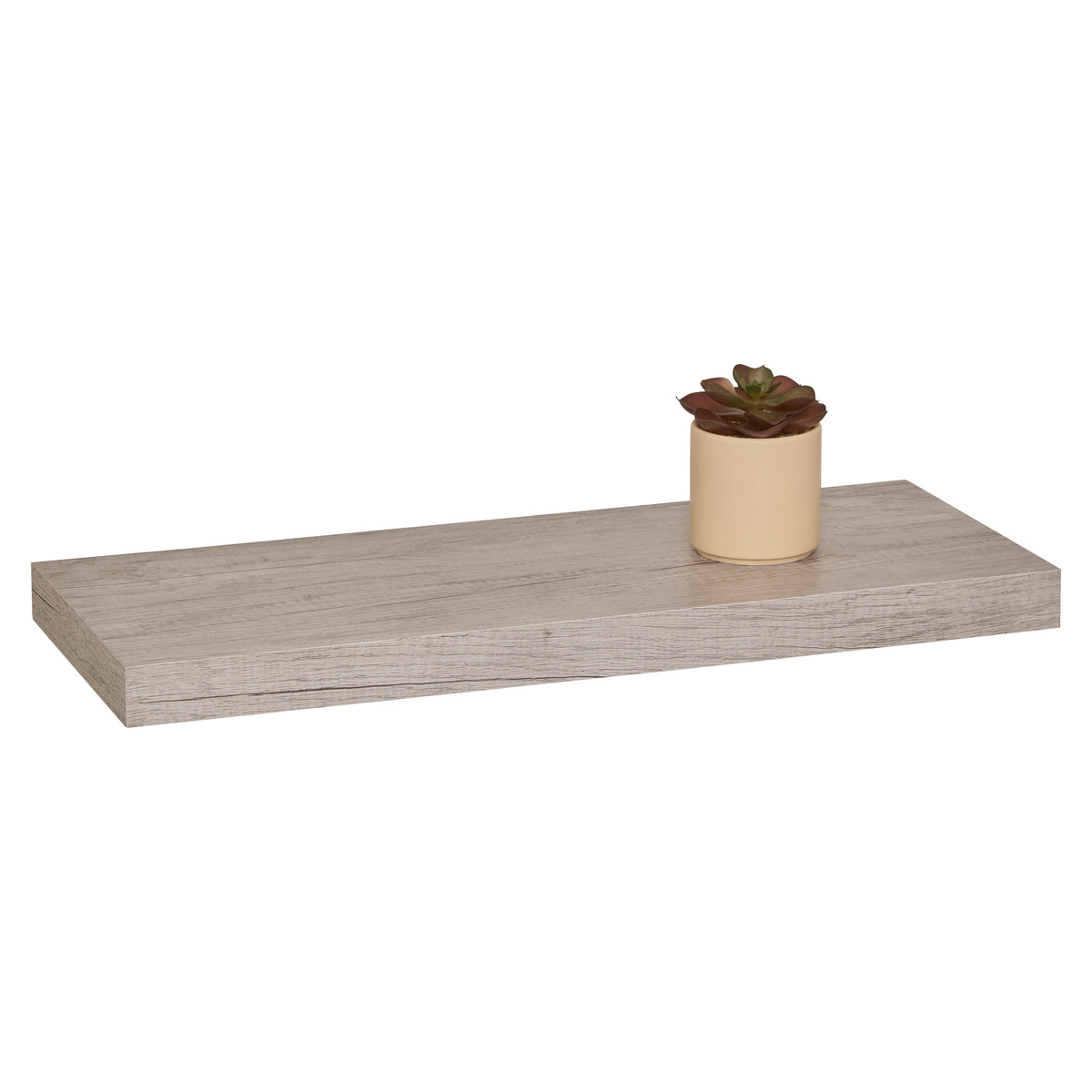 Étagère murale 60cm, effet chêne gris Fixy