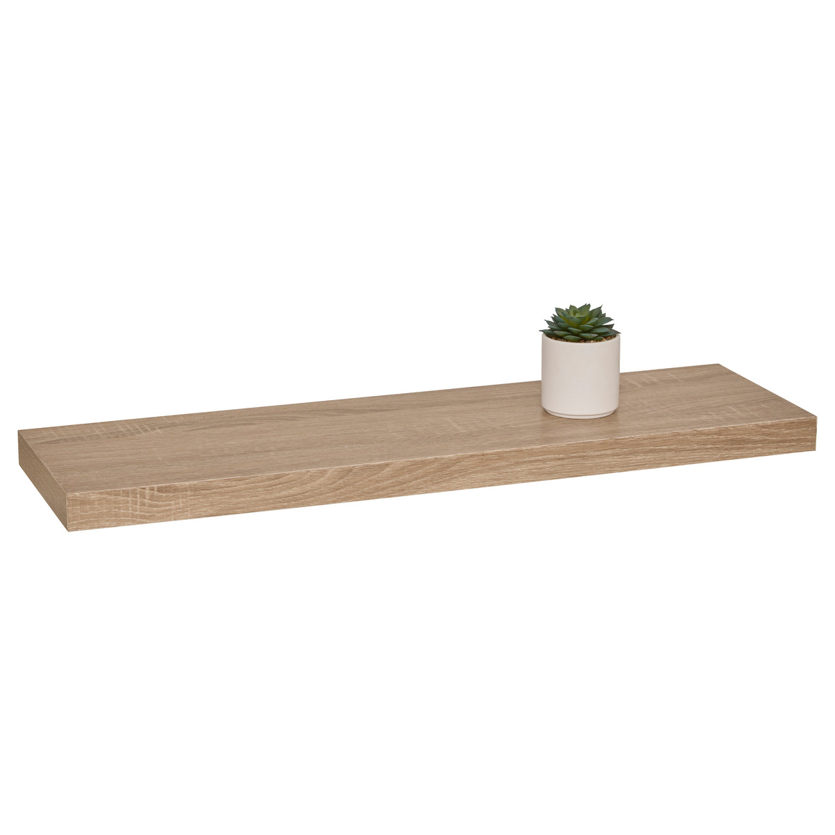 Étagère murale 80cm, effet bois naturel