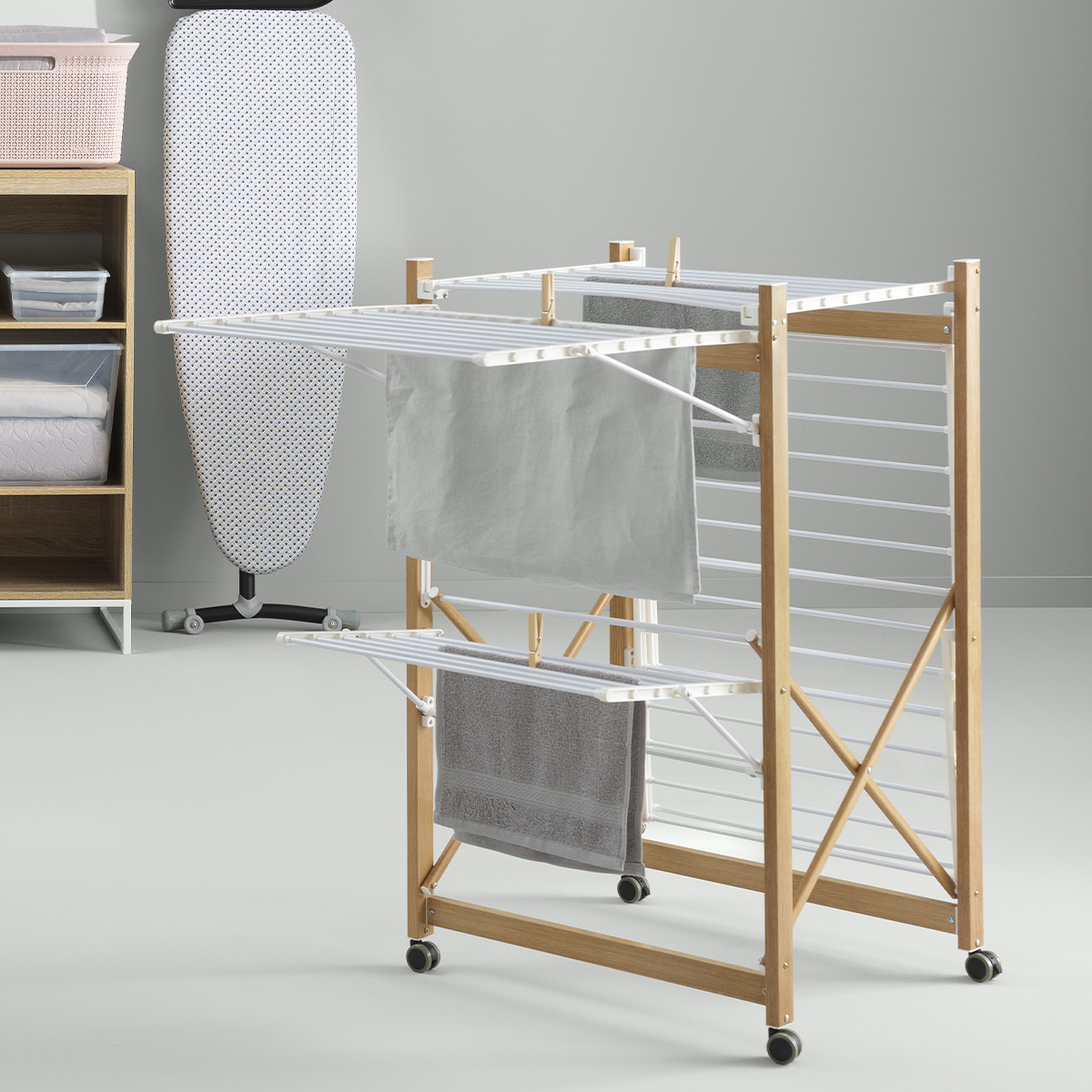 Étendoir à linge 4 roues 27m