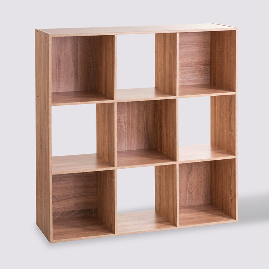 Étagère 9 cases, effet chêne naturel Mix'n modul