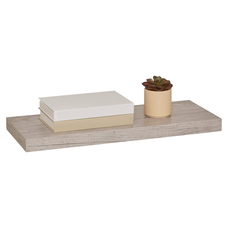 Étagère murale 60cm, effet chêne gris Fixy