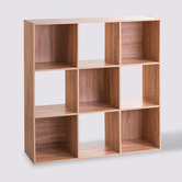 Étagère 9 cases, effet chêne naturel Mix'n modul
