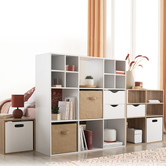 Étagère 9 cases, effet chêne naturel Mix'n modul