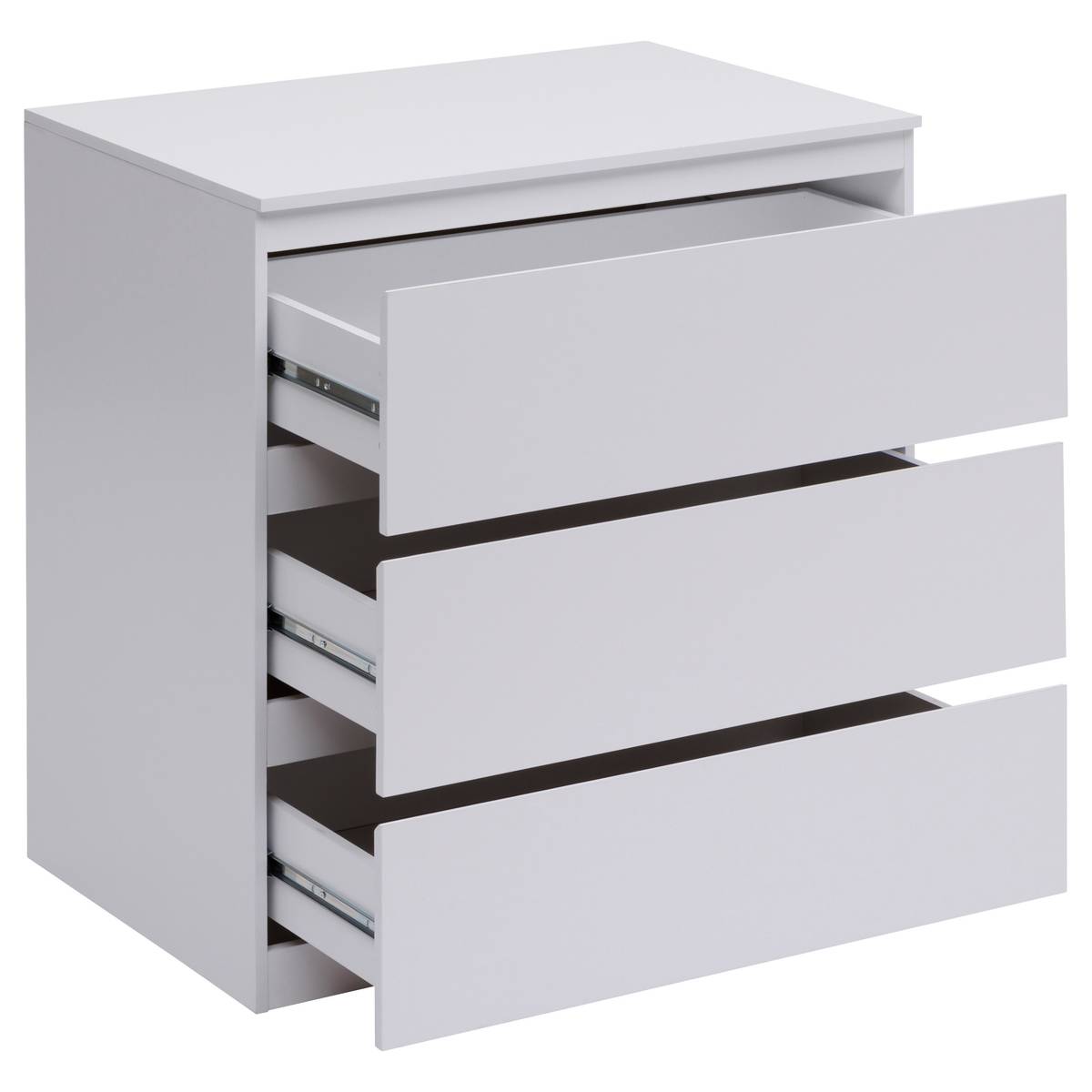 Commode 3 tiroirs, blanc