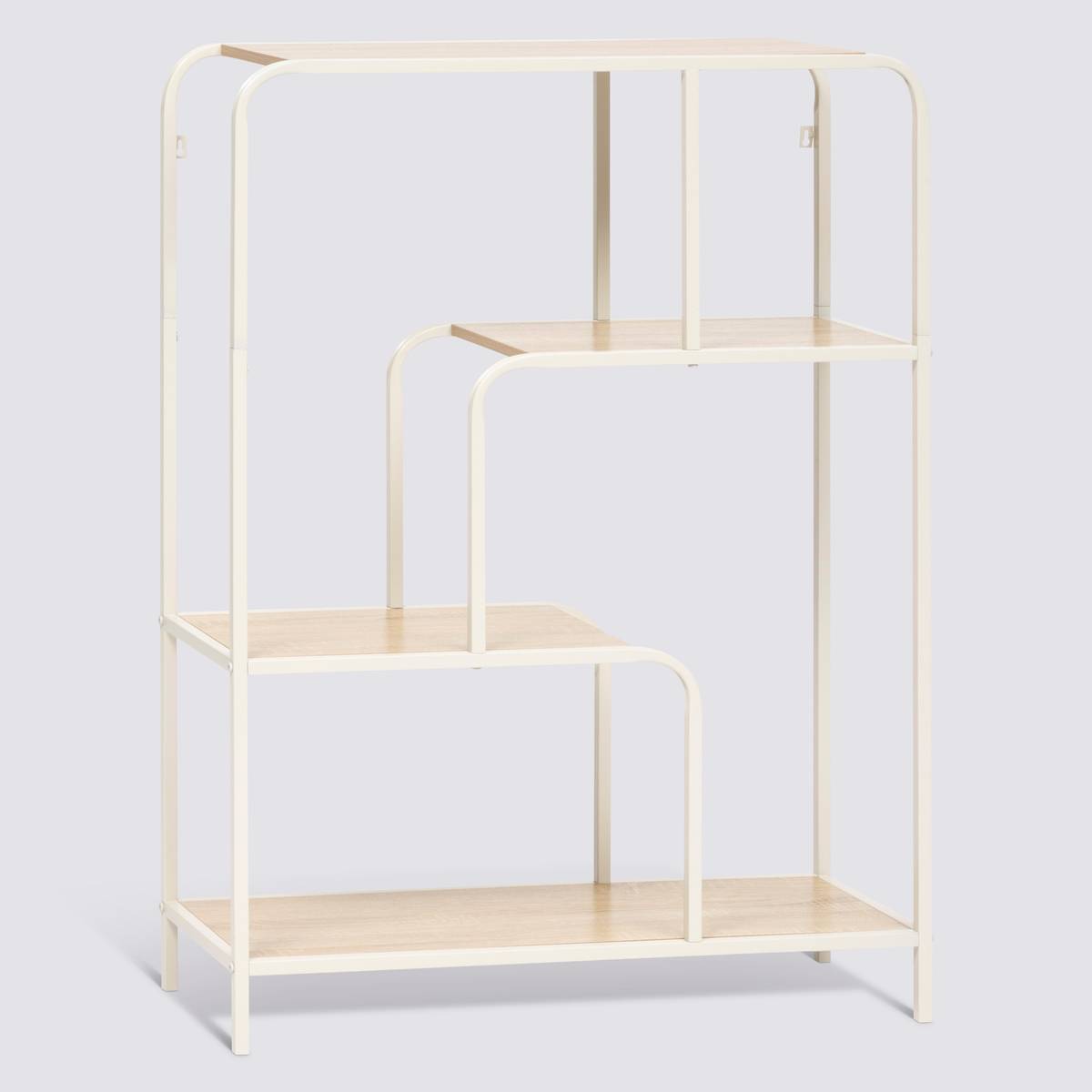 Console 2 étagères, beige Curvy