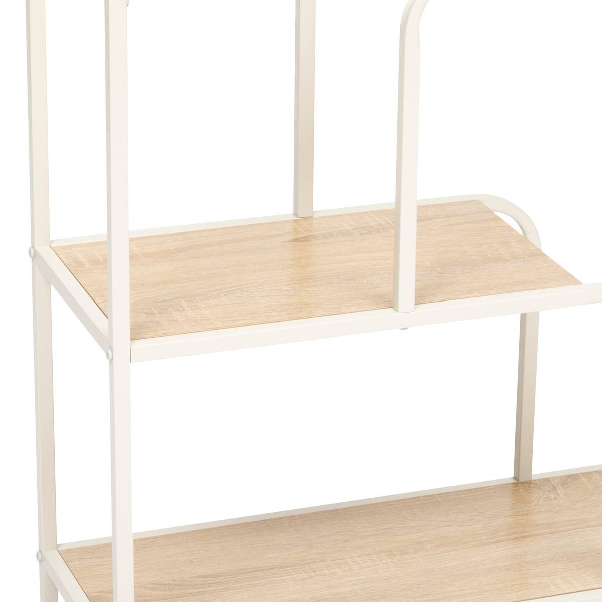 Console 2 étagères, beige Curvy
