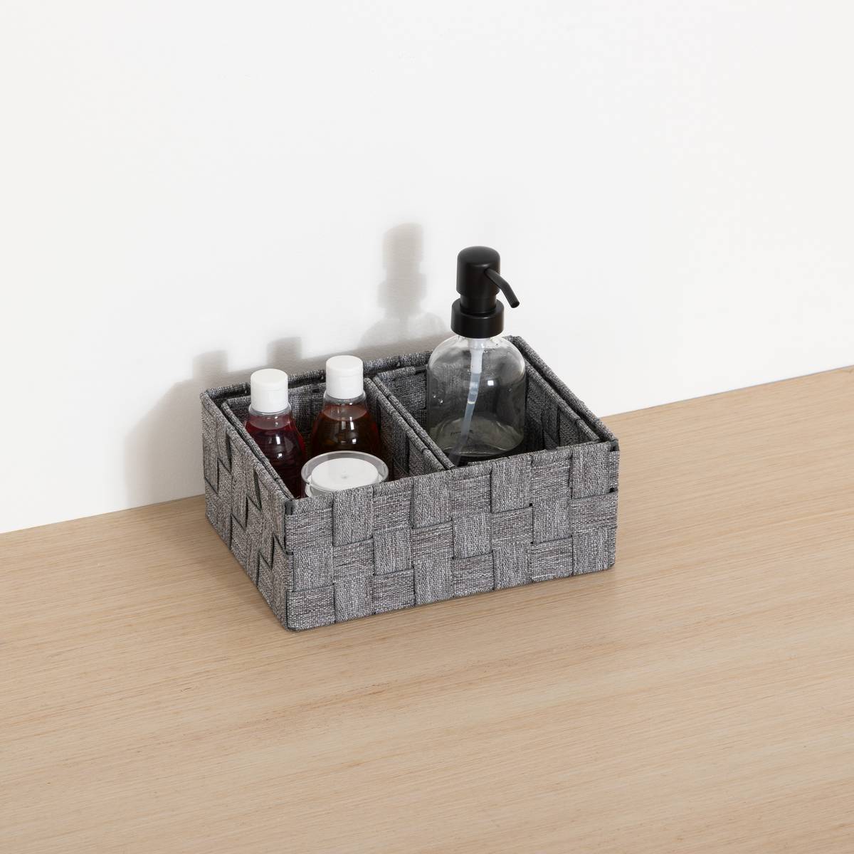 Panier, 3 produits, gris