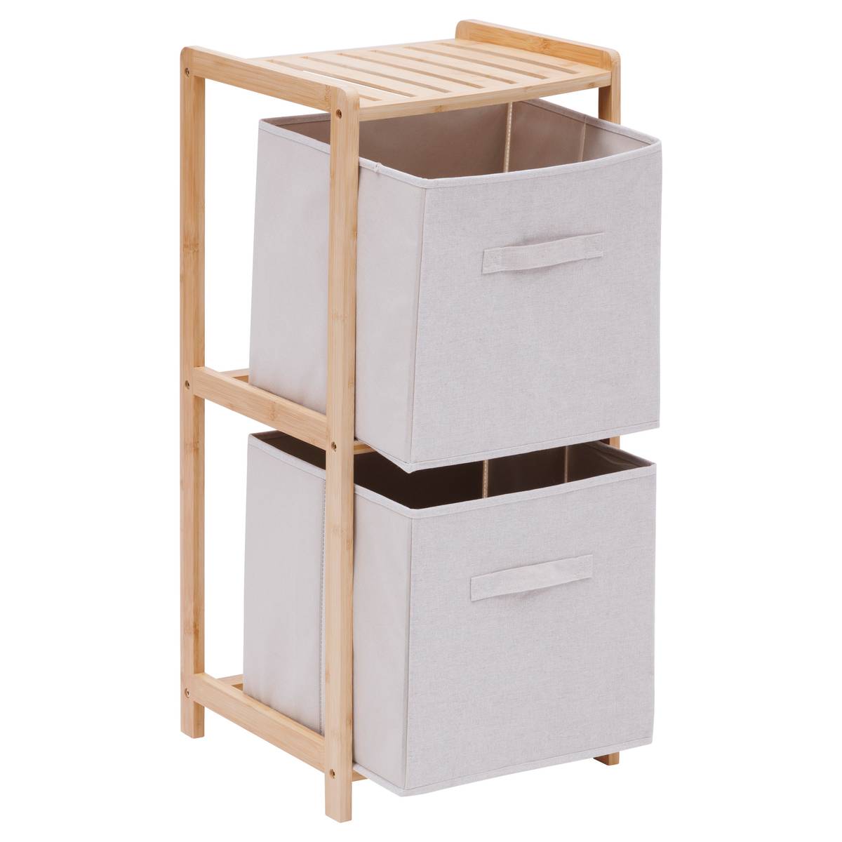 Etagère 2 niveaux, beige Tidy box