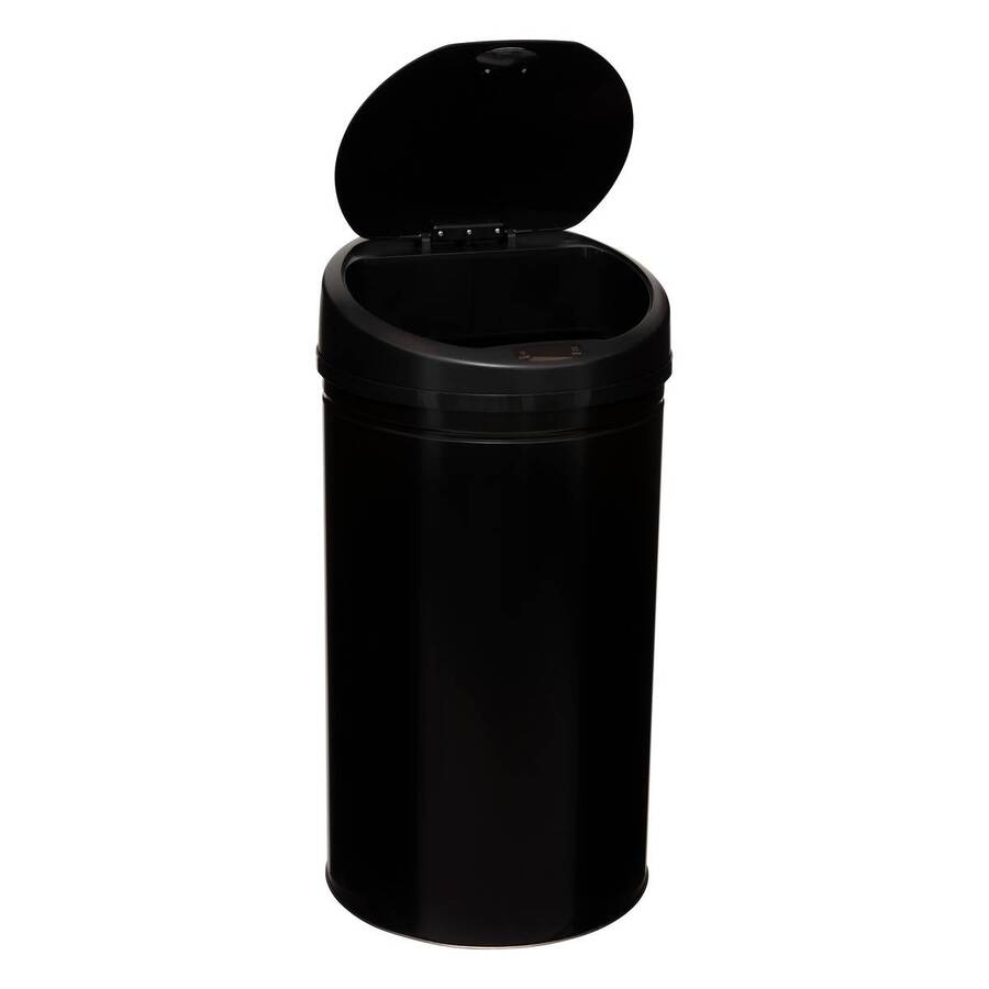 Poubelle, détecteur infra-rouge + bouton, 40 l, noir 