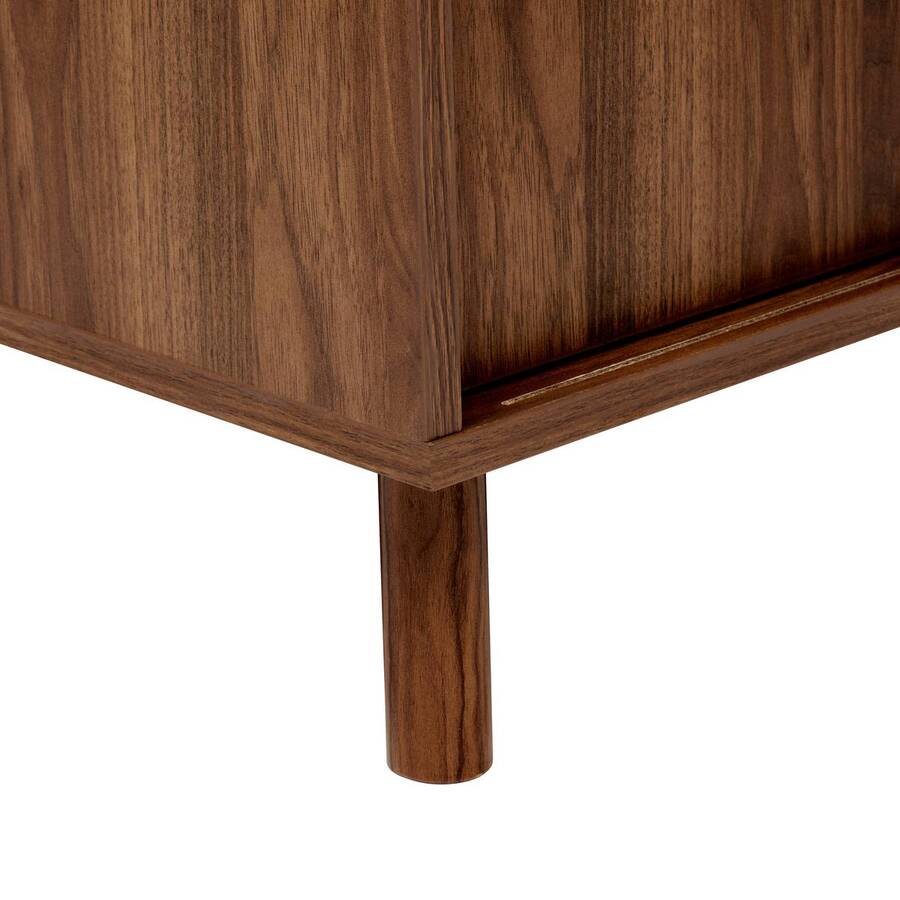 Table basse, 2 portes, marron Slidy