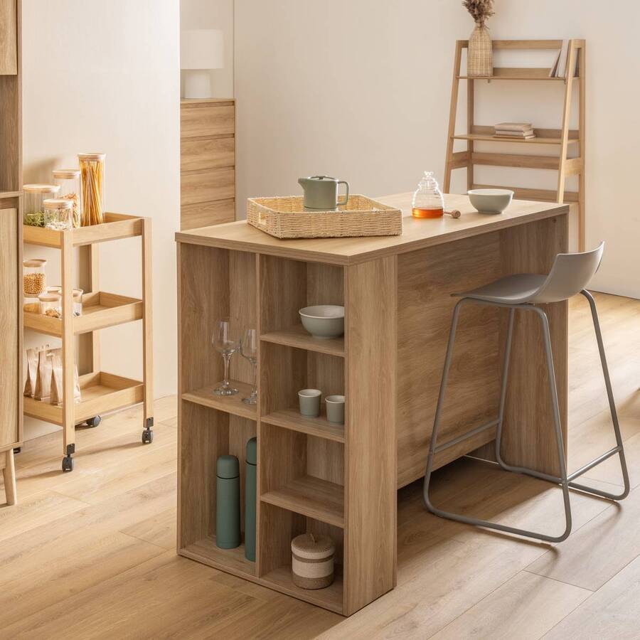 Desserte 3 niveaux, beige Abana