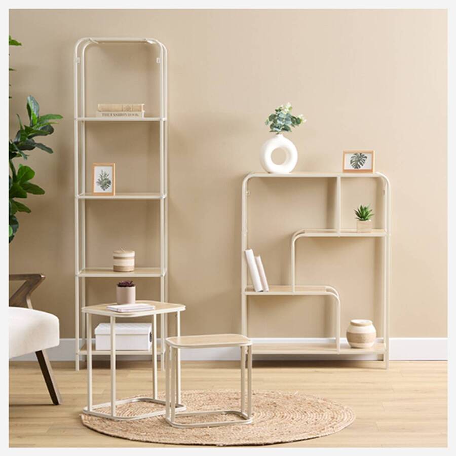 Tables gigognes, beige Curvy