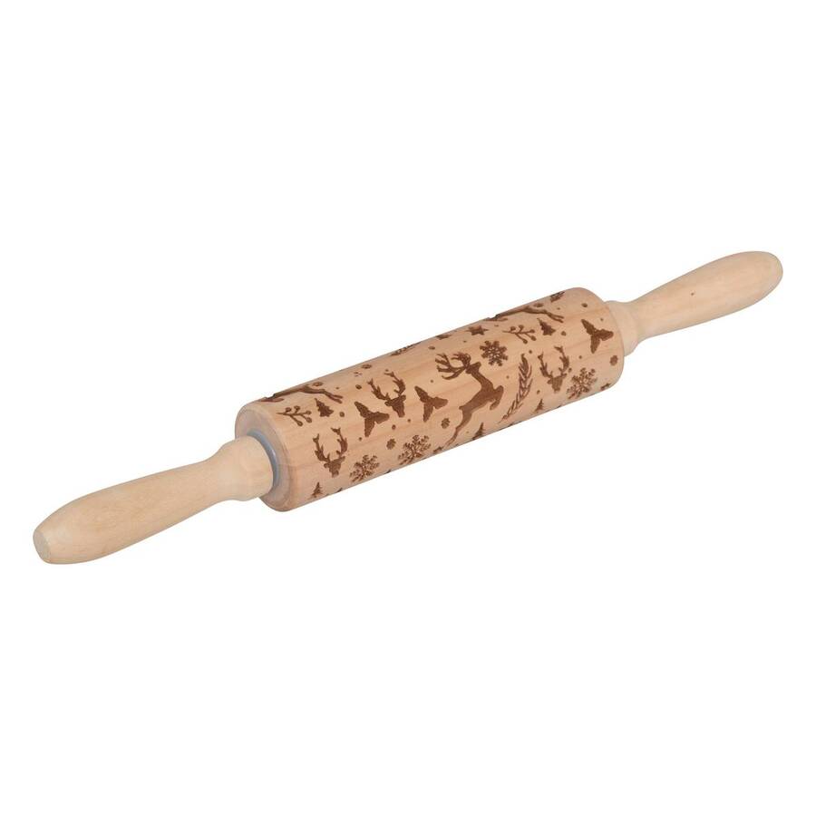 Rouleau à patisserie, l.35,5 cm, beige Noël