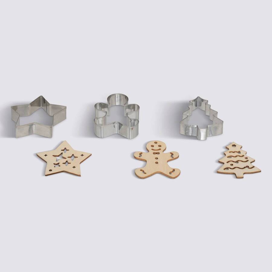 Lot de 3 emporte-pièces et 3 embosseurs noël Noël