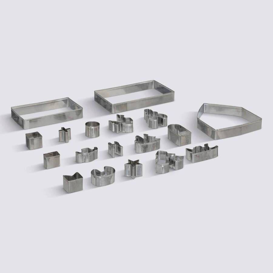 Emporte-pièces, 18 pièces, argent Noël