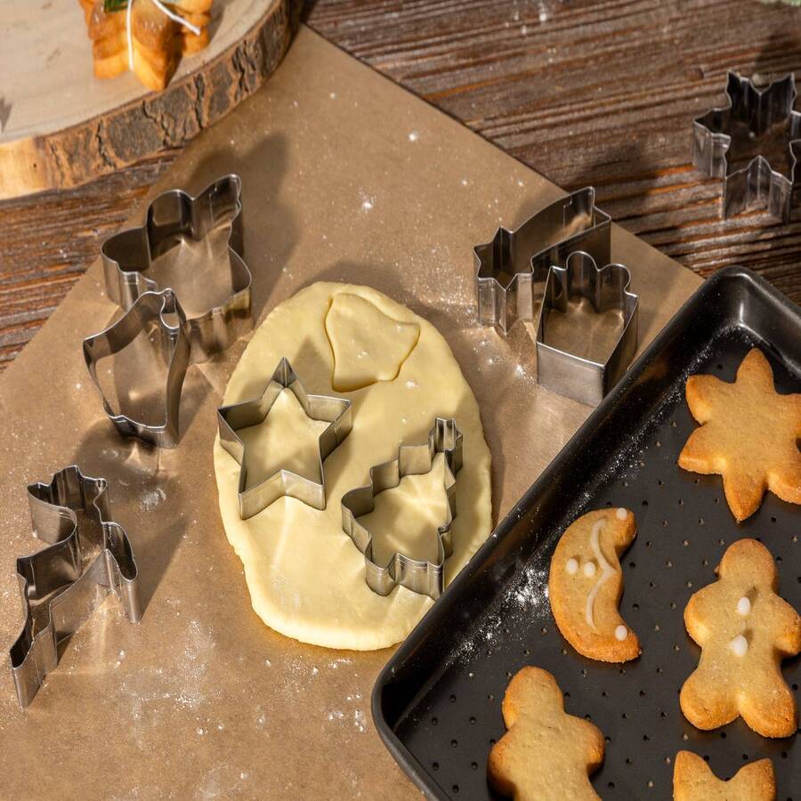 Emporte-pièces, 18 pièces, argent Noël