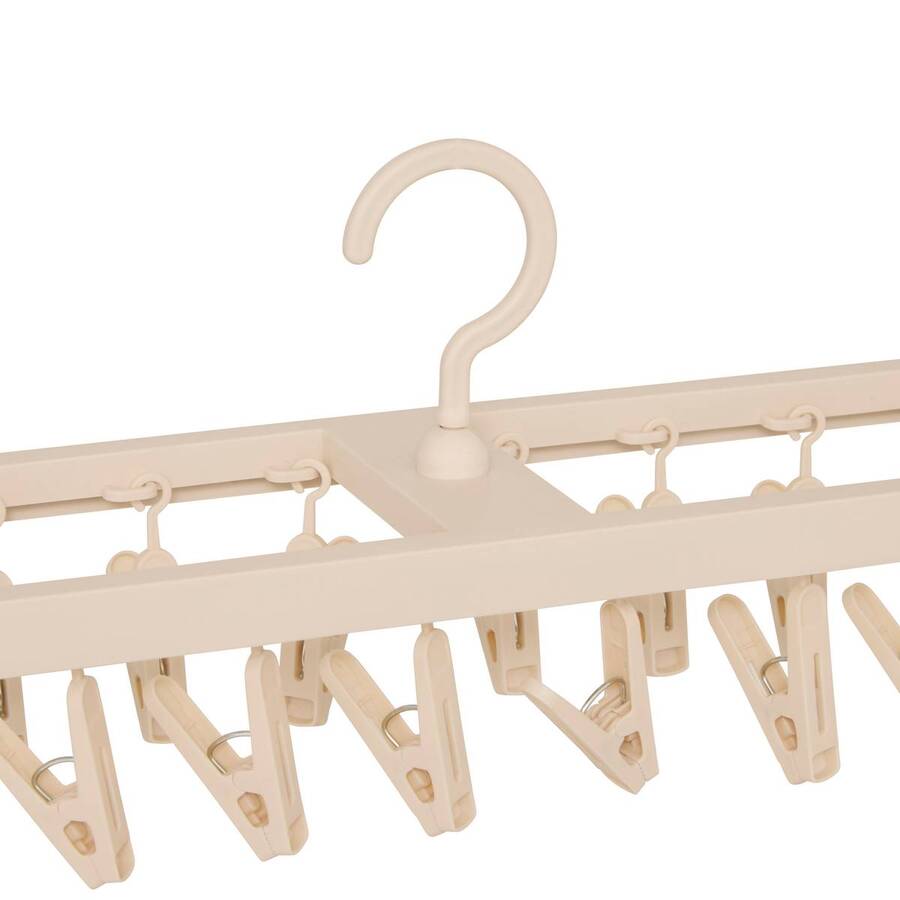Séchoir double, 32 pinces, beige