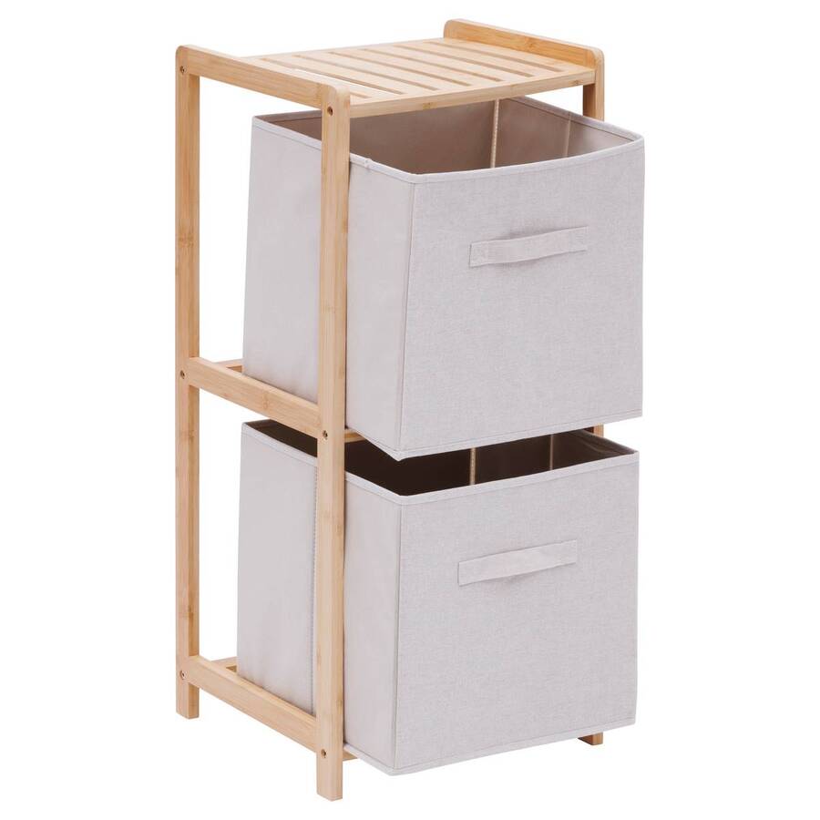 Etagère 2 niveaux, beige Tidy box