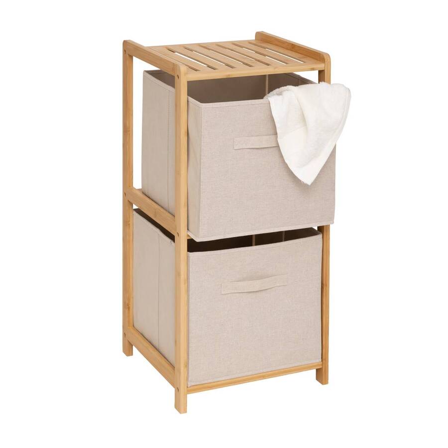 Etagère 2 niveaux, beige Tidy box