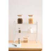 Etagère 2 niveaux, blanc Balm