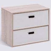 Commode 2 tiroirs, beige Dress up