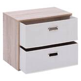Commode 2 tiroirs, beige Dress up