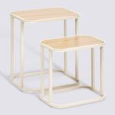 Tables gigognes, beige Curvy