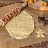 Rouleau à patisserie, l.35,5 cm, beige Noël