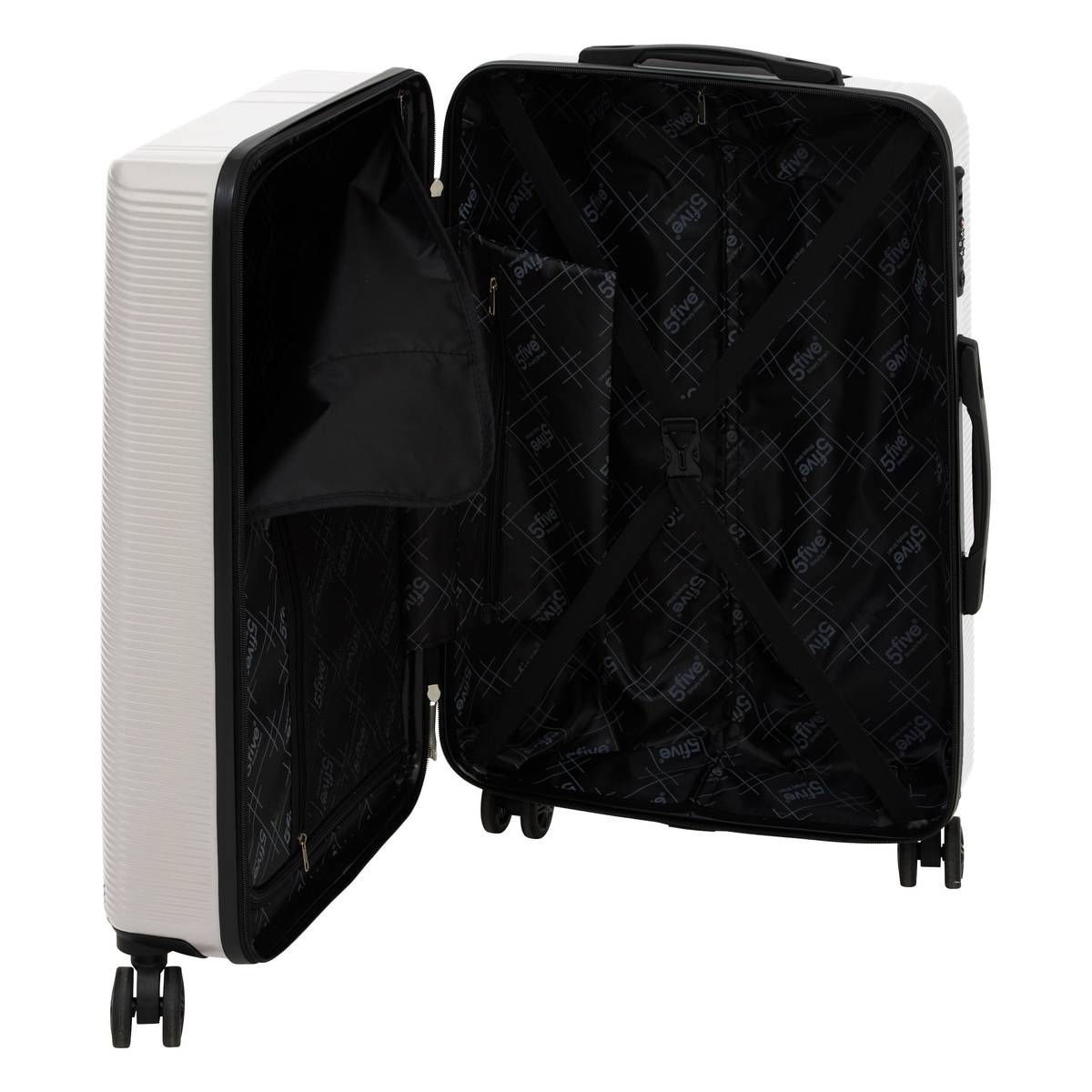 Set de 3 valises 8 roues, h.77/67/55 cm, argile 