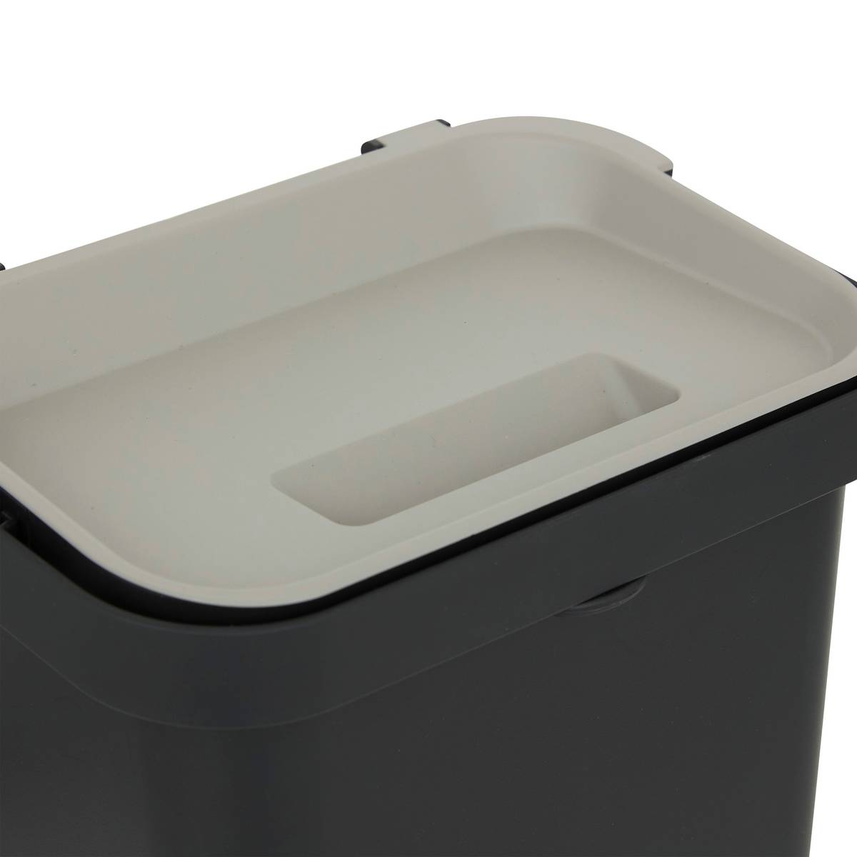 Poubelle, manuel, 5 l, noir