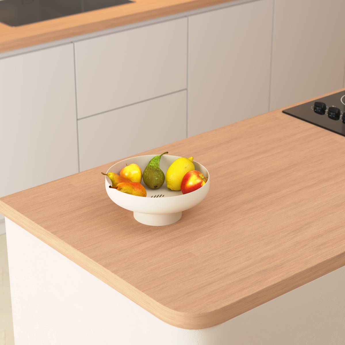 Corbeille à fruits 2,5 l, beige Poly