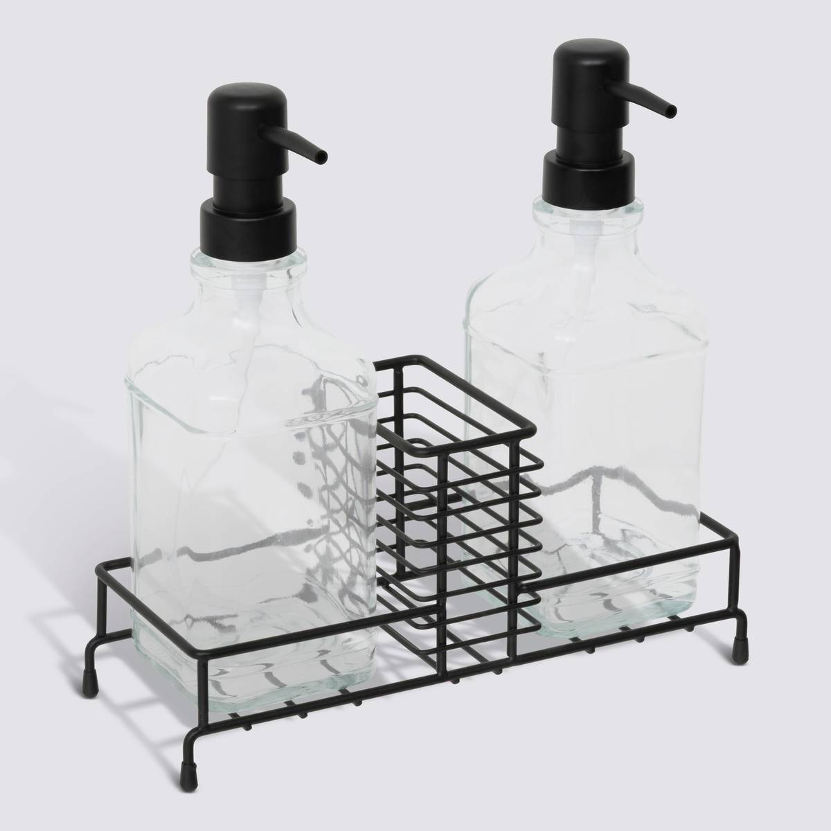 Set de 2 distributeurs de savon, 475 ml, noir Black edition