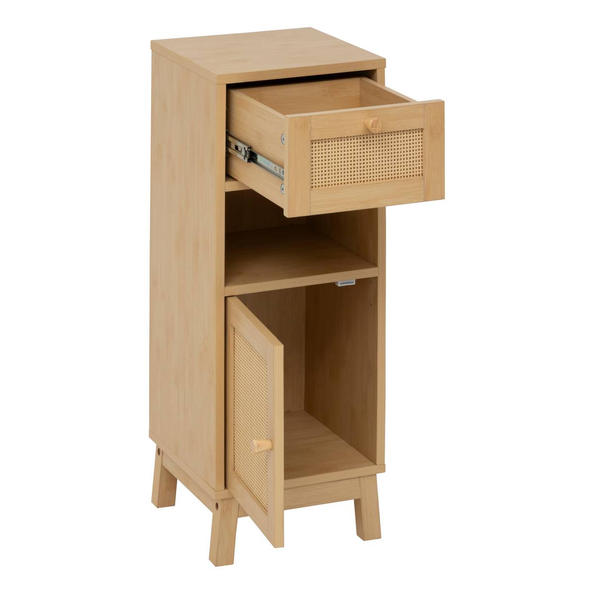 Meuble bas, 1 portes, 1 étagères Cane