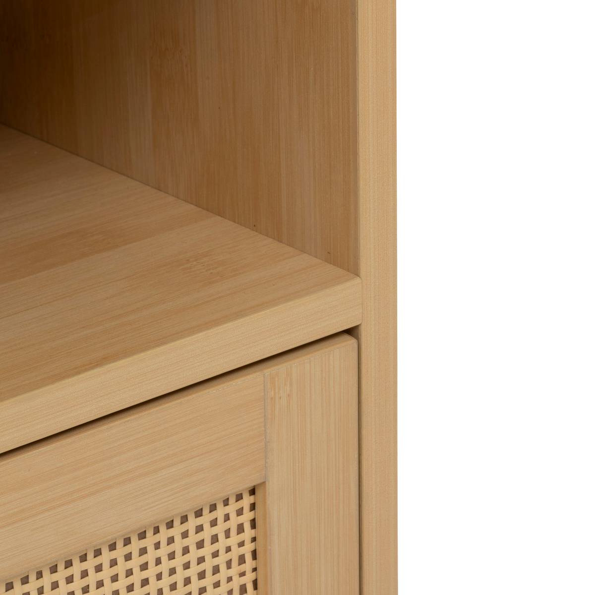 Meuble bas, 1 portes, 1 étagères Cane