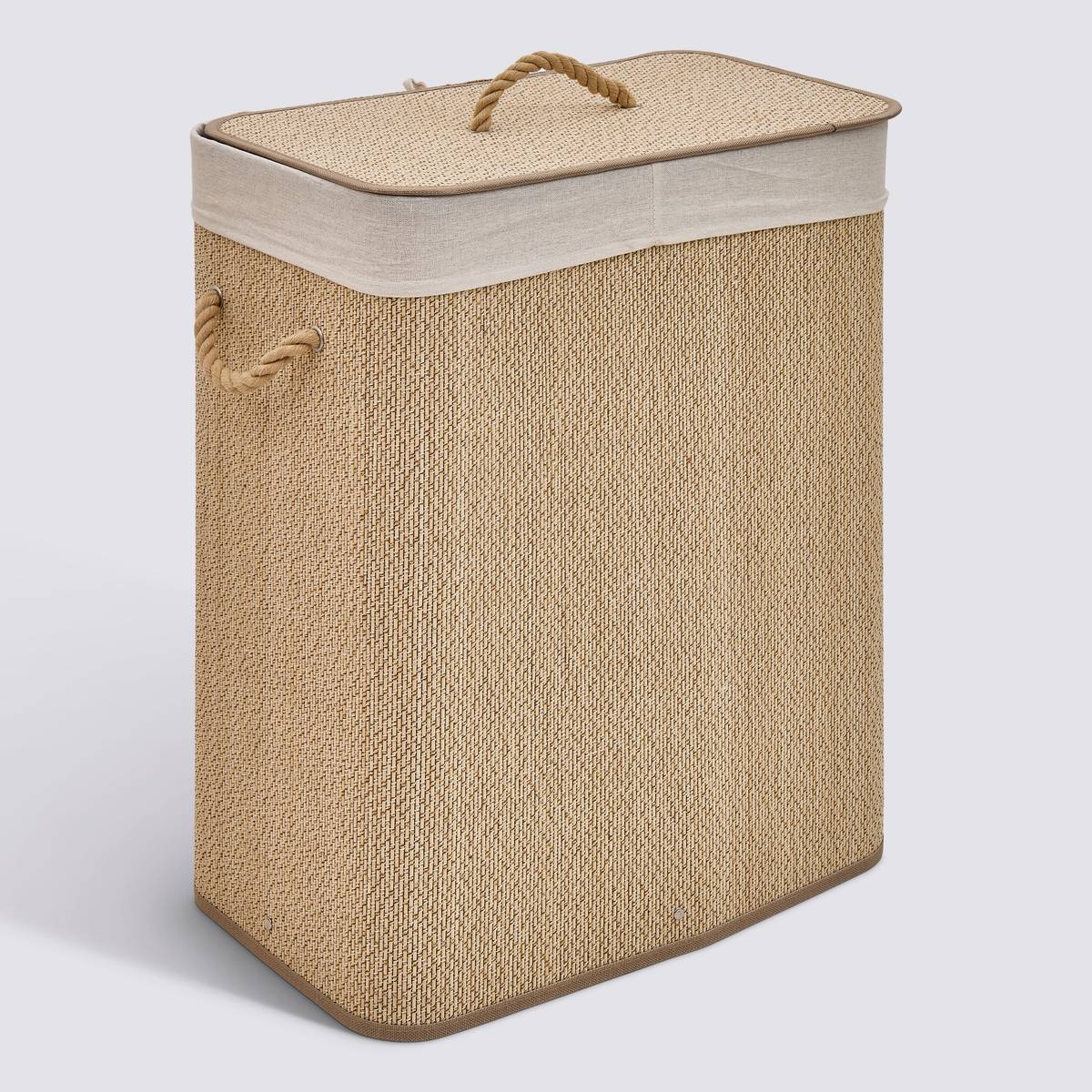 Panier à linge, 100 l, marron Stemy