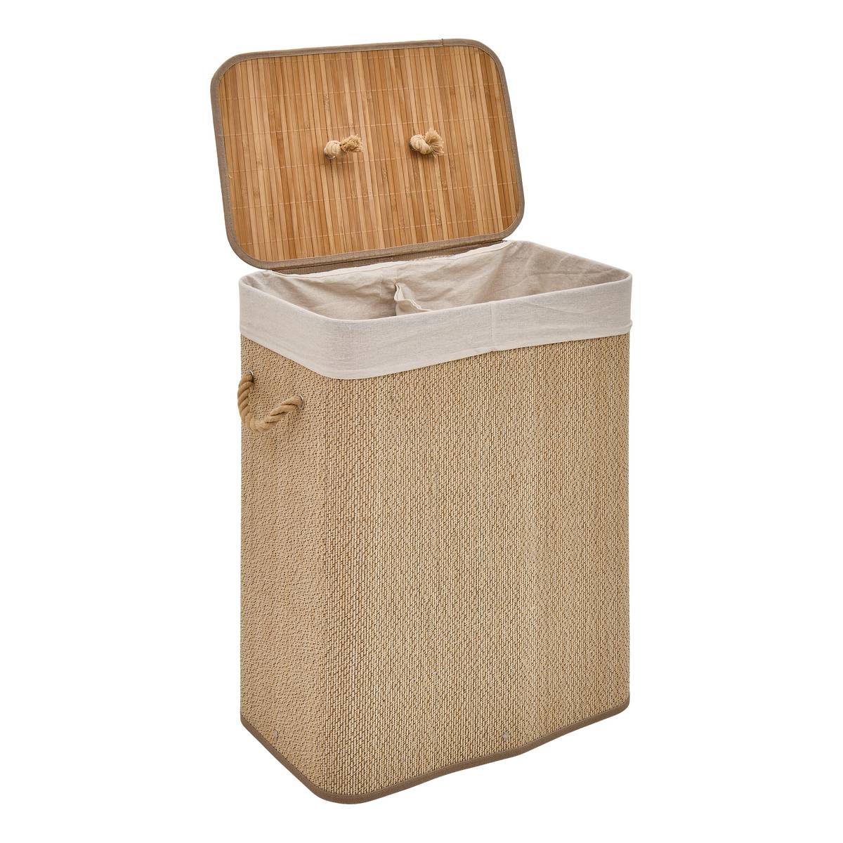 Panier à linge, 100 l, marron Stemy