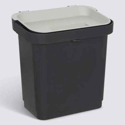 Poubelle, manuel, 5 l, noir 