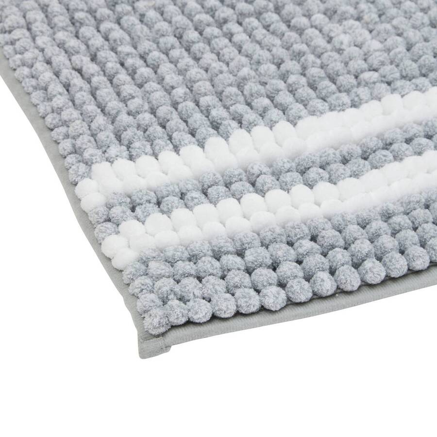 Tapis de bain, l.80 cm, gris