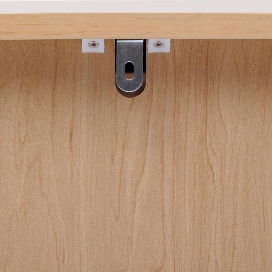 Meuble de salle de bain 1 porte, beige Liora