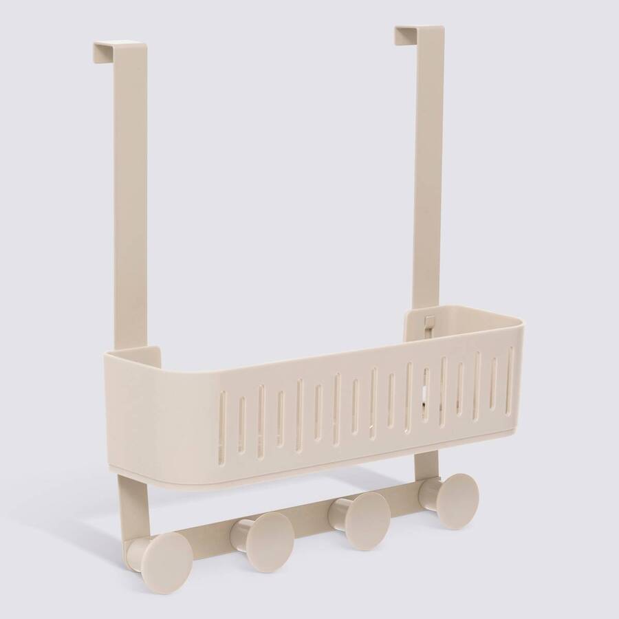 Serviteur de douche 4 crochets, beige Easy bath