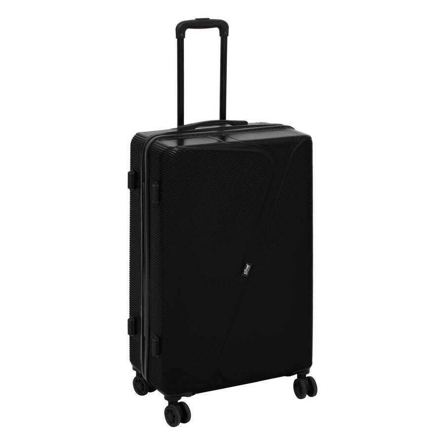Lot de 3 valises 8 roues, h.77/67/55 cm, noir