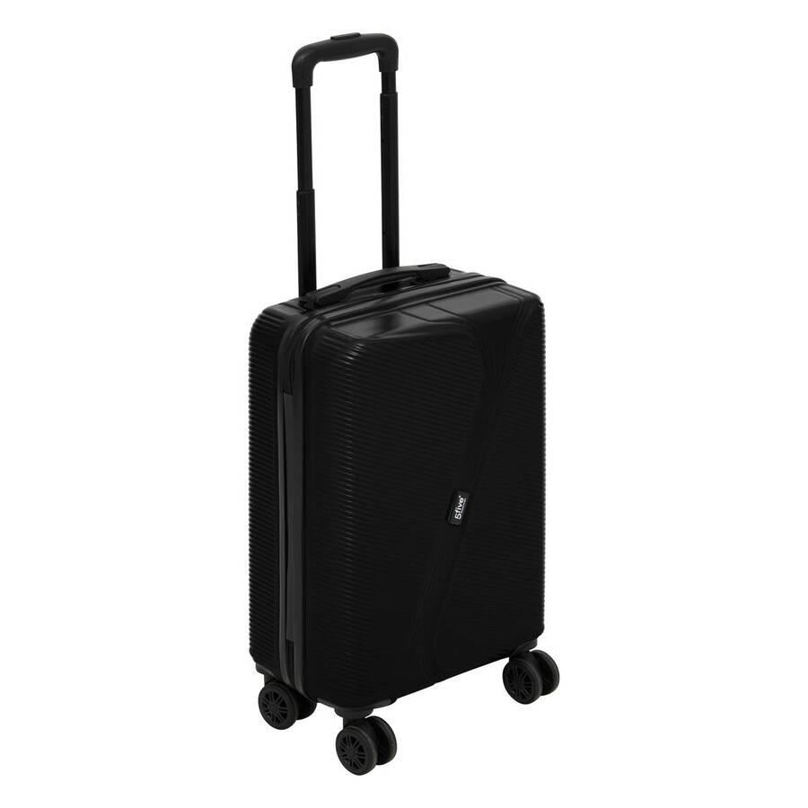 Lot de 3 valises 8 roues, h.77/67/55 cm, noir