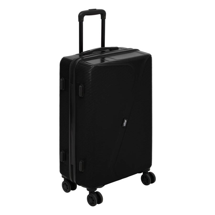 Lot de 3 valises 8 roues, h.77/67/55 cm, noir