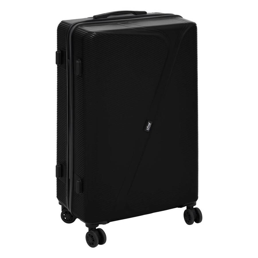Lot de 3 valises 8 roues, h.77/67/55 cm, noir