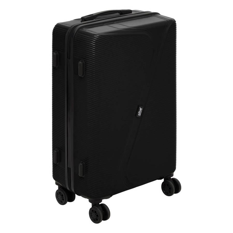 Lot de 3 valises 8 roues, h.77/67/55 cm, noir