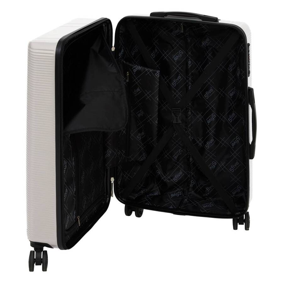Set de 3 valises 8 roues, h.77/67/55 cm, argile 