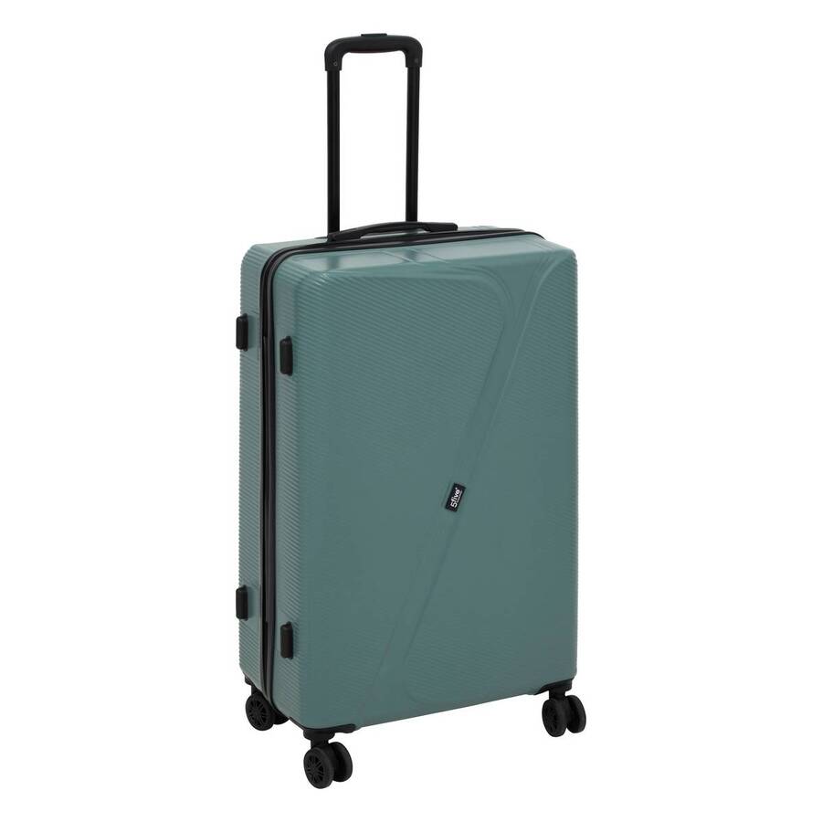 Lot de 3 valises 8 roues, h.77/67/55 cm, vert