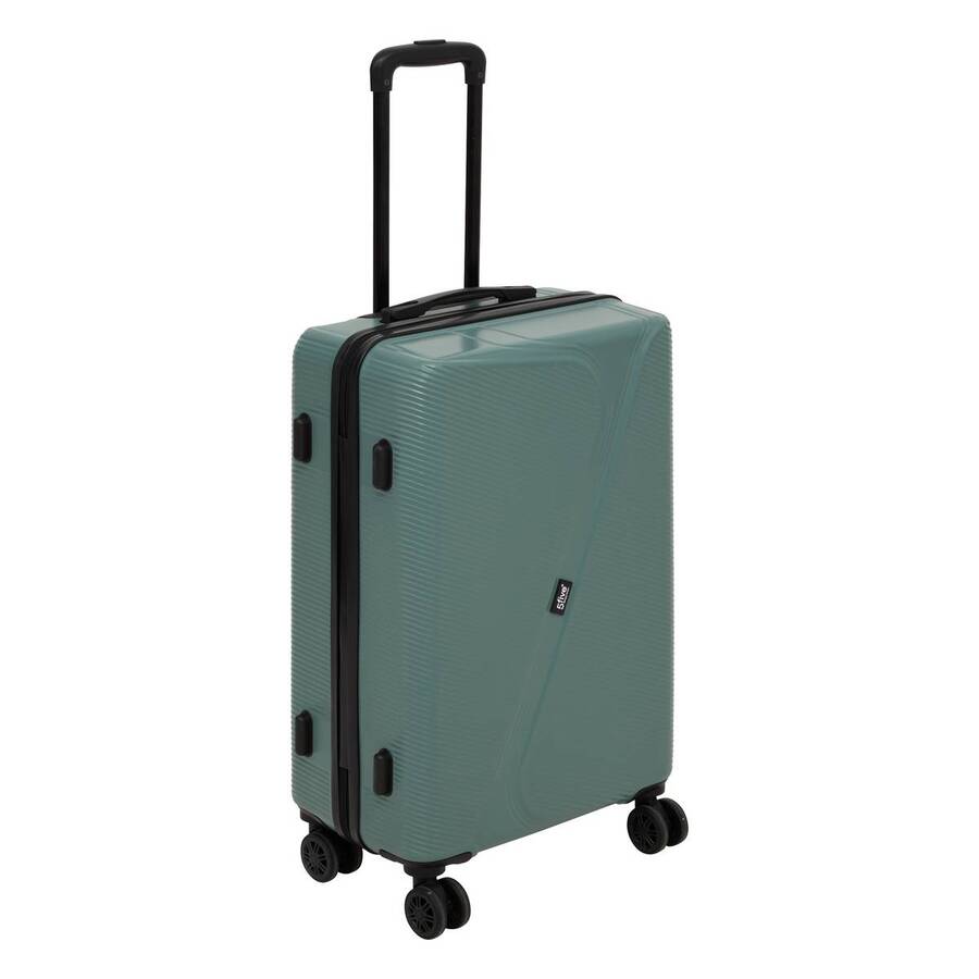 Lot de 3 valises 8 roues, h.77/67/55 cm, vert
